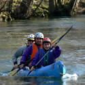 Canoa india en el Rio Ebro